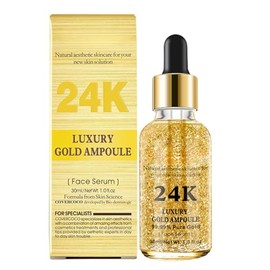 24k Gold Face Serum, Face Care Serum, Facial Serum With 24k Gold, Dark Spot Remover For Face,Suitable For All Skin Types, 30ml