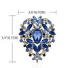 YOQUCOL Broche vintage de cristal austriaco con forma de hoja