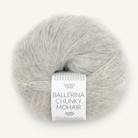 SANDNES GARN Ballerina Chunky Mohair - Farbe: Gråmelert (1022) - 50 g/ca. 135 m Wolle