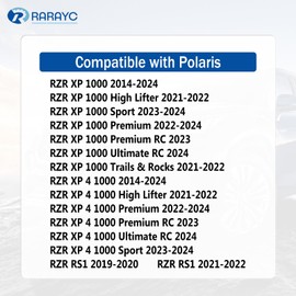 RARAYC 1241084 2540086 Air Filter & Oil Filter Kit with 3022639 Spark Plug Compatible with Polaris RZR RS1 2019-2022, RZR XP 1000 2014-2024, RZR XP 4 1000 2014-2024 Polaris