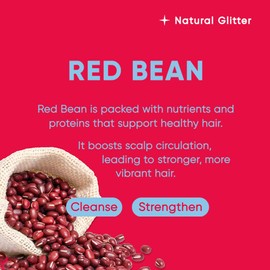 MARS MADE Red Bean Shampoo Bar 2.0 - Hydrating & Moisturizing Natural Hair Soap Bar Shampoo for Hair Color & Scalp Nourishment - Bathing Soap Solid Shampoo for All Hair Types (120g, 4.23oz)