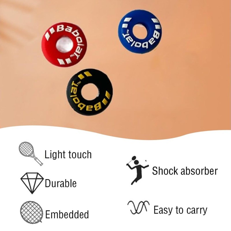 6 Pcs Tennis Racquet Shock Absorber Multifunctional Tire Shape Rubber