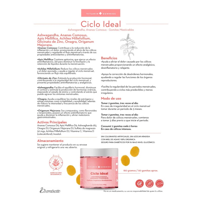 Pack 3 Botes Cólicos Periodo Menstruación Ideal 60 V+g C/u