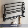 VOLPONE 24 Inch Towel Rack with Towel Bar Holder Foldable