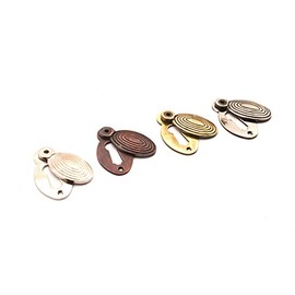 Antique Oval Beehive Design Door Lock Keyhole Escutcheon Various Finishes (Aged Bronze)