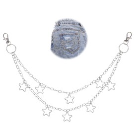 Star Jean Chain Belt, Pocket-Chain, Cute Waist Chains, Vintage Pants Chain Belts, Hip Hop Pants Chains, Fashion Body Jewelry Accessory for Men and Women