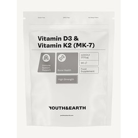 Vitamin D3 4000UI + K2 200mcg x 90 Softgels (3 Months Supply)
