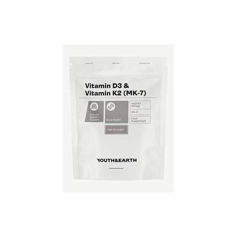 Vitamin D3 4000UI + K2 200mcg x 90 Softgels (3