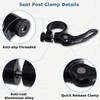 YAPJEB Bike Seat Post Clamp, Bicycle Quick Release, Seatpost Collar