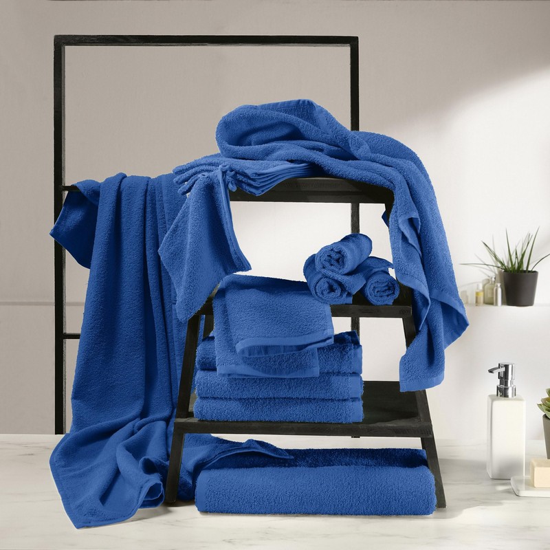 REDBEST Duschtuch Oceanside 8er-Pack Walk-Frottier Royalblau Größe 70x140 cm