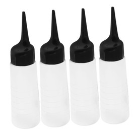 MERRYHAPY 4pcs Hair Dyeing Perm Shampoo Oil Hair Applicator Dispenser for Hair Dye Hair Oiling Bottle Reusable Hair Dye Bottle Hair Dye Bottle Applicator Shampoo Bottle Transparent Plastic