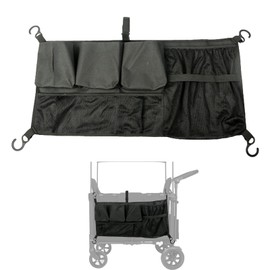 Stroller Wagon Cargo Net,Compatible with Wonder-FOLD All W-Series Models, Large Capacity Mesh Cargo Storage Net with Sorting Pockets, Large Capacity Mesh Cargo Storage Net,Black ﻿