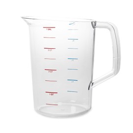 Taza medidora de goma, Transparente, 3,78L