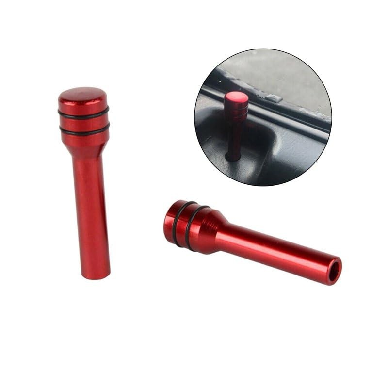 2pcs Red Car Door Lock Pin Door Fitting Modified Component