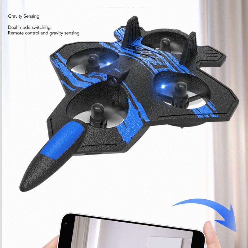 Remote Control Airplane Fighter Foam Stunt Fighter RC Quadcopter with