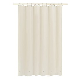 Mrs Awesome Shower Curtain Liner with 6 Magnets Beige PEVA 8G Thick & Heavy Duty, Waterproof Plastic Shower Curtains for Bathroom, Standard Size 72 x 72 inch, Beige