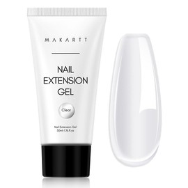 Makartt Poly Nail Gel Clear 50ML Gel Builder for Natural-Looking Crystal-clear Nail Strengthener 3D Molding Gel for Trendy Nail Art Designs-Long-Lasting and Easy to Use Supplies for DIY Salon Quality Durable Nail Care - Color: Clear