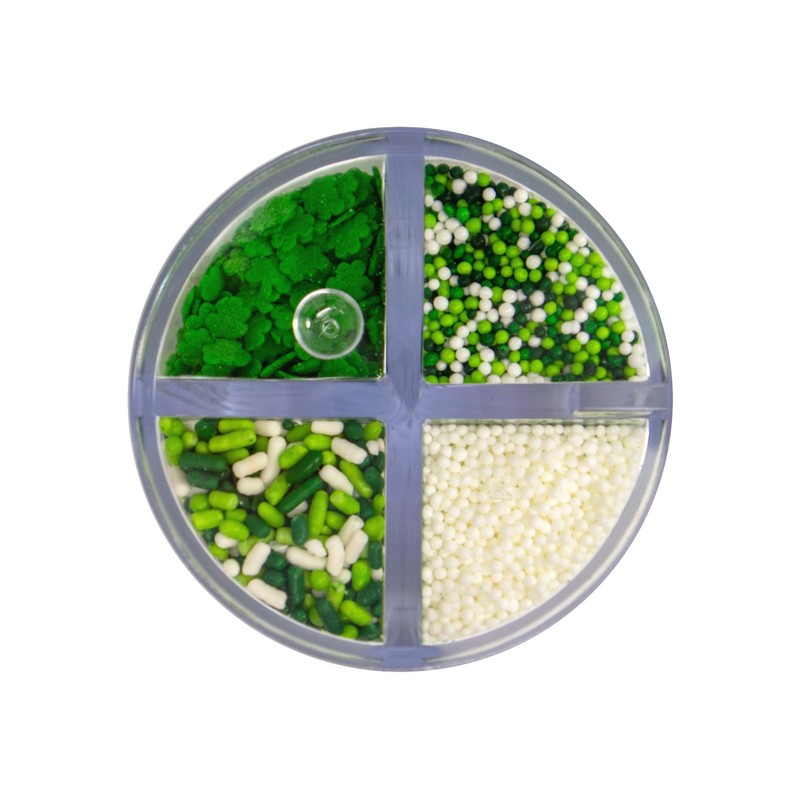 Mystic Sprinkles St. Patrick's Day 4 Cell Sprinkle Assortments (Clover