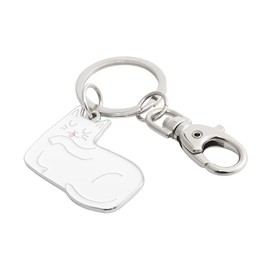 AYOMI Key Chain, Key Ring, Cat Charm, Key Chain, Miscellaneous Goods, Accessories, Cute, For Cat Lovers, Makes a Great Gift, white, Free size
