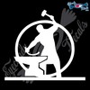 Eyecandy Decals Blacksmith Logo 6" White Decal Sticker