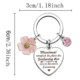 NEODTX Gifts for Women Key Ring Small Gifts for Girlfriend Wife Women's Birthday Gift for Young Women, Gift Ideas Small Gift Set for Mum Sisters, silver