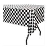 Creative Converting Plastic Banquet Table Cover, Black Check - 108x54in
