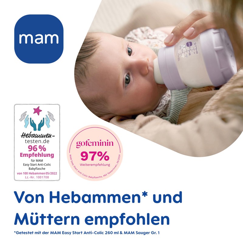 MAM Easy Start Anti-Colic Combi Set, 0+ Mon, Baby Bottle