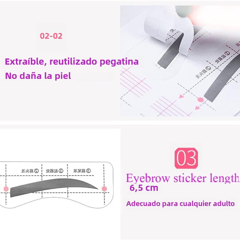 84/60 Pairs Lazy Quick Eyebrow Stickers 12 Styles Eyebrow Card