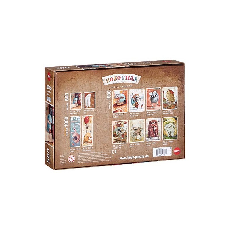 Heye - Zozoville: Diente de Leche, Puzzle, 500 Piezas, Multicolor,