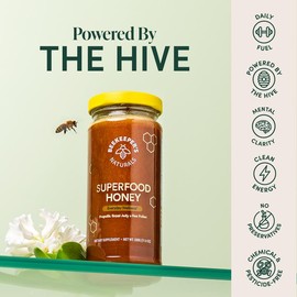 Superfood Honey – Pure, Natural Raw Honey Packed with Antioxidants, Nutrients & Immune-Boosting Properties for Whole Body Wellness