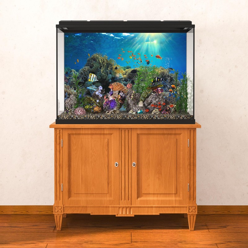 MIRRORANG 91x41cm Durable Vinyl Aquarium Background Coral Tropical Fish Underwater