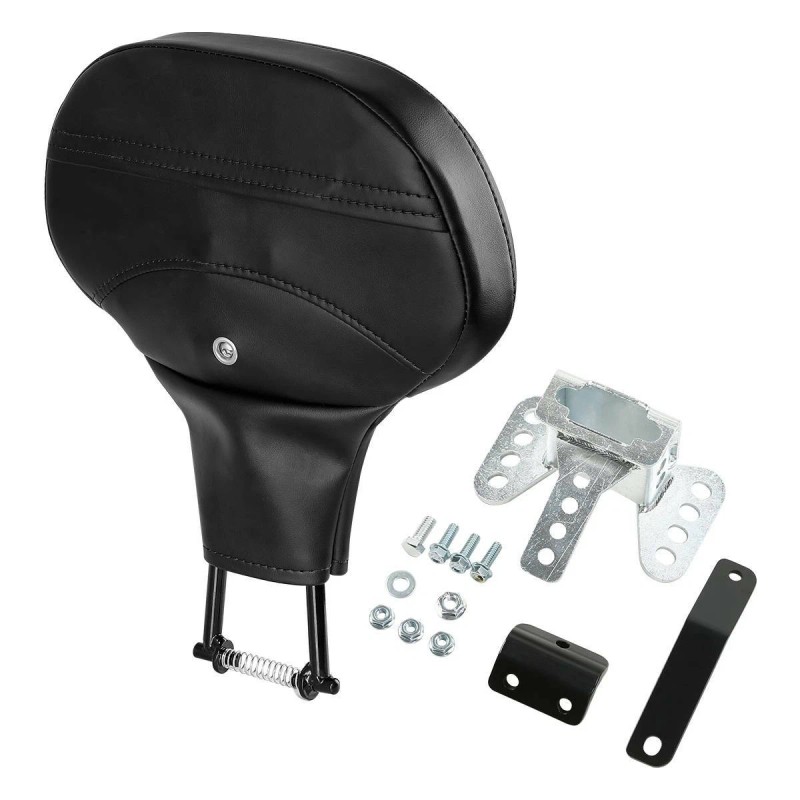 TCMT Black Front Rider Driver Backrest Pad Fit For Harley