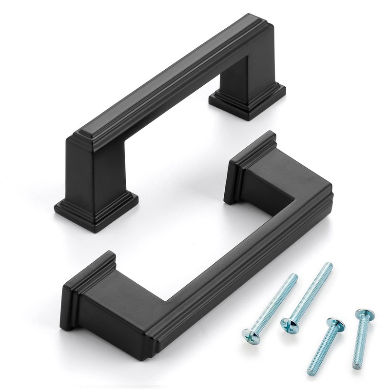 ASKANO 10 Pack 3 Inch Hole Centers, Matte Black Cabinet