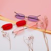 RUNHUIS Retro Classic Small Rectangle Sunglasses Women Men Vintage Slim