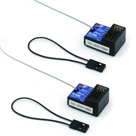 Flysky FS-BS6 RC Receiver 6 Channels with Gyro Stabilization System for Flysky FS-GT5 Remote Controller Radio Transmitter RC Car (2pcs)