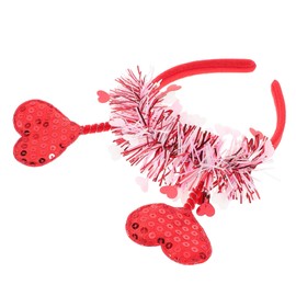 Healeved Sparkly Heart Headband for Women Valentine's Day Sequin Party Decoration Comfortable Fit Stylish Design for Parties Weddings and Dates Eye Catching Accessory