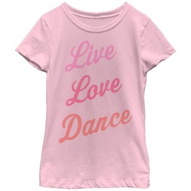Fifth Sun Big Girls' Dance Inspired Graphic T-Shirt, Pink Tri Color, X-Large/14-16