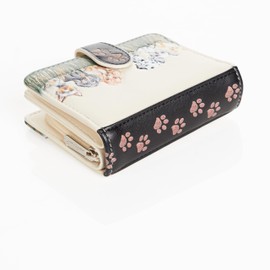 Shagwear® Women's Purse Girls Bifold Multicoloured Wallet Designs, Puppy Love, Modern