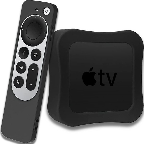 Ninki Black Silicone Case for Apple TV 4K and Siri