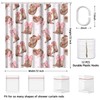 Aperturee Cowgirl Bowknot Shower Curtain Set 72x72inch Pink Boots and