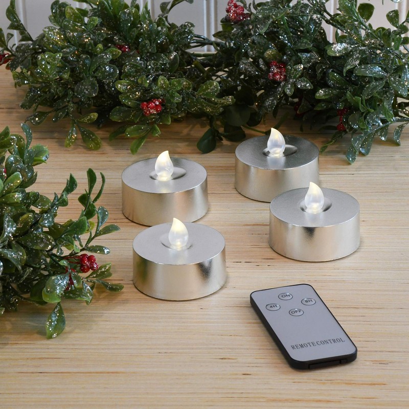 LumaBase Extra Large Battery Operated Tea Lights with Remote Control,