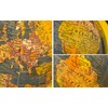 EXERZ 13cm Antique Globe Ocean Blue with a Wooden Base,