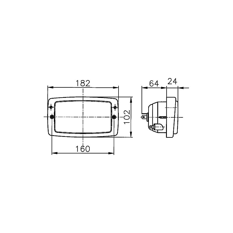 HELLA 1AD 996 018-197 Headlight - Modul 6213 - 12/24V