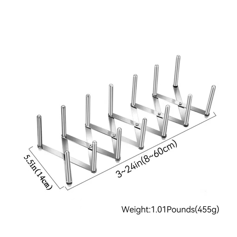 SWEIBIAI Pot Lid Organizer Pot Lid Holder Adjustable Pot Lid