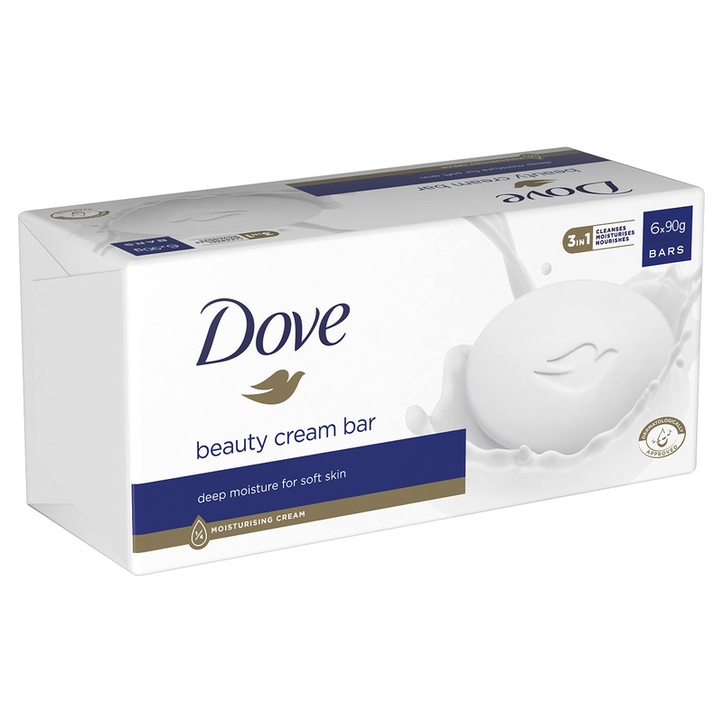 Dove Original Beauty Bar Soap with Moisturiser 6 x 90g