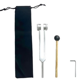 4er-Set Stimmgabel 128 Hz, Stimmgabel Therapie Stimmgabel für Heilung Medizinisch Stimmgabel aus Aluminiumlegierung 128 Hz Stimmgabel mit Silikonhammer Reparaturwerkzeug
