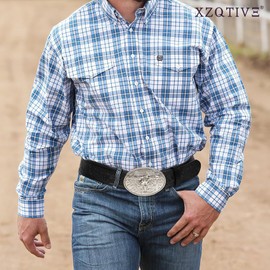 XZQTIVE Western Leather Belt for Men Women Cowgirl Cowboy Belt Country Belt Silver Buckle Tooled Leather Belt for Jeans