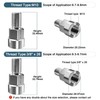 2PCS Bicycle Axle Adapter for M10 x 1.0, 3/8" x