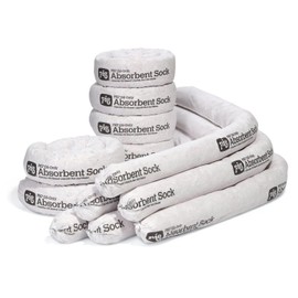 PIG Oil Absorbent Sock - Oil-Only Absorbent Sock - 12 Pack - 3" x 48" Sock - Absorbs up to 1 Gallon per Sock - SKM210