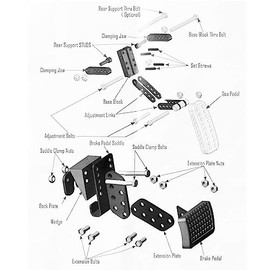 Extensores de Pedal de Freno Y Gas, KIMISS Extensiones de Pedal de Freno de Acelerador Antideslizante Extensiones de Pedal de Pie de Puerta de Automóvil Resistencia Al Desgaste Seguridad Universal Par